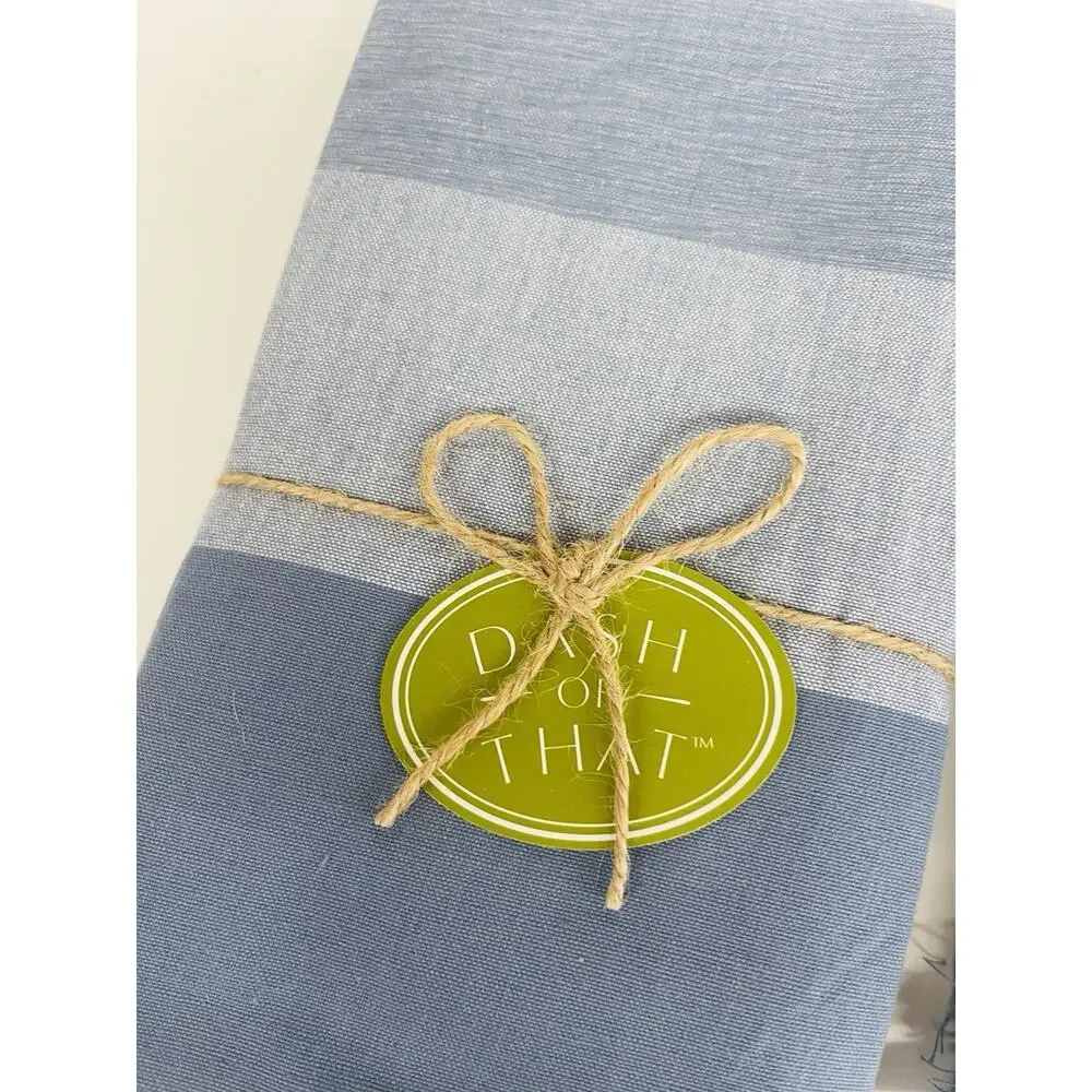 Natural Cloth 18x18” Table Napkin With Fringes Modern Style 12-pack Blue
